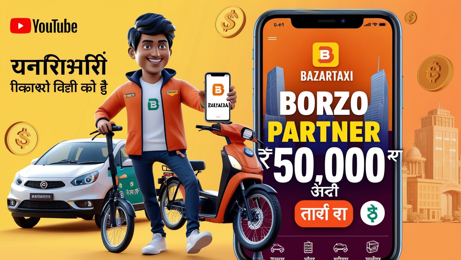 Borzo Taxi Partner बनकर ₹25,000 – ₹50,000 महीना कमाना सीखें | Complete Online Course”