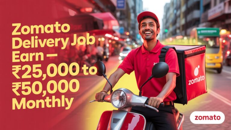 “Zomato Delivery Mastery – ₹25,000 से ₹50,000 महीना कमाने का Secret Blueprint”